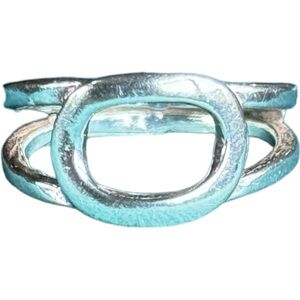 Sterling Silver Open Loop Hole Ring- size 6.25
